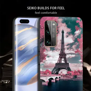 Caz Pentru Huawei P30 Lite P Inteligente Z Y6 Y7 2019 P40 Pro P20 Onoare 8X 9X Juca 9A 20 9S Telefon Acoperă Shell Romantic Pari Turnul Eiffel
