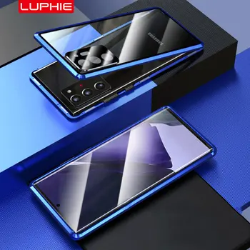 Luphie Metal Magnetic Cazul În Care Telefonul Pentru Galaxy Nota 20, Ultra Puternic Magnet Capac De Sticlă Clară Înapoi Lentile De Protecție Pentru Samsung S20