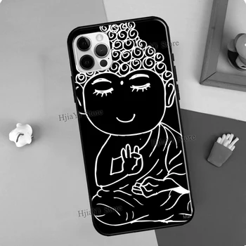 Drăguț Buddha Călugăr Zen Budism Acoperire Moale Pentru iPhone 11 12 Pro Max 12 Mini 6S 7 8 Plus X XR XS Max SE 2020 Caz de Telefon