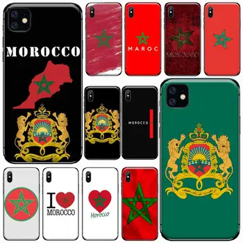 Maroc flag insigna STEA ROȘIE DRAGOSTEA Telefon Caz pentru iPhone 11 12 pro XS MAX 8 7 6 6S Plus X 5S SE 2020 XR acoperire coajă funda