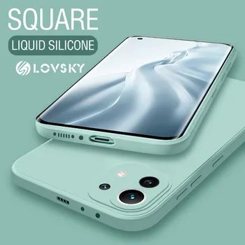 Piața Lichid Caz Silicon Pentru Xiaomi Mi 10T Pro Coque Slim Mat Acoperire Moale Pentru Xiaomi Mi 11 10 Lite Redmi Nota 9 Pro 9s