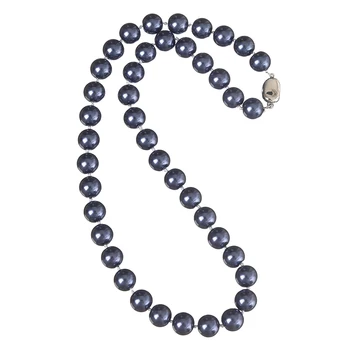 En-gros de 10mm Dimensiune Pentru Deep Blue Perle Margele Face Diy Înnodate Imitații de Perle Colier 18inch Femei Doamnelor Cadouri Partid H845