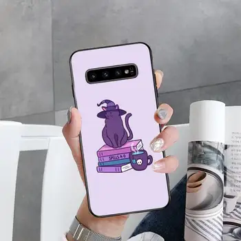 Girly Pastelate Vrăjitoare Goth Vrajitoare Pisica Caz de Telefon Pentru Samsung Galaxy S10E S20 Ultra S10 S21 S7 S8 S9 Plus S21Plus S20FE