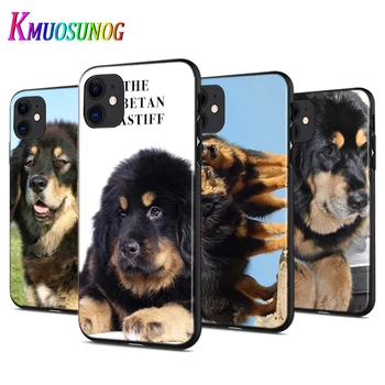 Mastiff Tibetan Câine Silicon Negru Acoperă Pentru Apple IPhone 12 Mini 11 Pro XS MAX XR X 8 7 6S 6 Plus 5S Telefon Caz SE