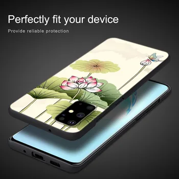 Lotus Floare Trandafir Pentru Samsung Galaxy S20 S21 FE Ultra S10 S10E Lite 5G S9 S8 S7 S6 Edge Plus Caz de Telefon