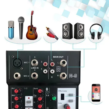 Masă de Tuning Efectua cântând live de înregistrare calculator, telefon mobil placa de sunet reverberație Bluetooth mică masă de tuning