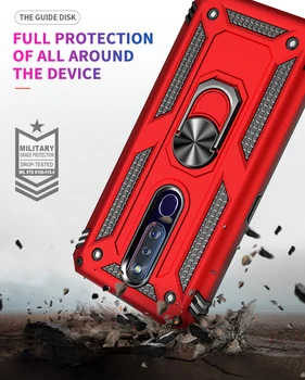 Caz de telefon Pentru OPPO A32 A52 A72 A92 A93 4G A53 A53S A15 A15S A35 A94 Lux Armura Cu Inel Suport Auto Magnetic Caz de Protecție
