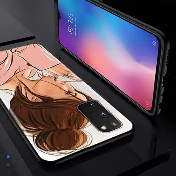 Telefon Acoperă Pentru Samsung Galaxy S20 S21 FE S10 S9 Plus Ultra Lite 5G S10E Caz de Siliciu Regina Printesa VOGUE Girl