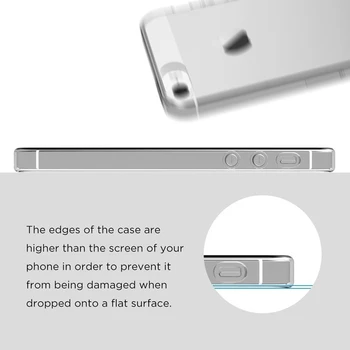 Ultra Subtire Slim Clar Moale TPU Funda caz Pentru iPhone 12 11 Pro XS Max X XR cover pentru iPhone 6 7 8 Plus 2 SE 2020 5S 4S Caz