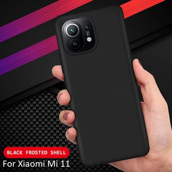 Negru Mat Telefon Caz Pentru Xiaomi Mi 11 Pro Ultra Lite Caz Subțire, Rezistent La Șocuri Acoperire Pentru Xiaomi Mi 11 Pro Ultra Lite Mată Caz