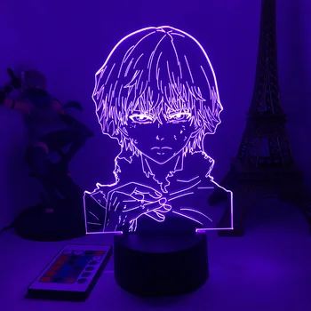Tokyo Ghoul Anime LED Lumina de Noapte kaneki ken Figura Model 3D Lampa de Dormitor de Decorare Ziua de nastere Cadouri Picătură de Transport maritim