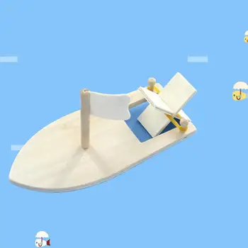 Barca Jucărie Colorat de Învățământ Motivaționale Barcă cu pânze din Lemn Jucărie Kit pentru Copii