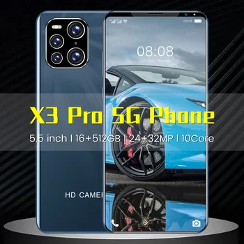X3 Pro 5.5 inch originale 512G mare capacitate de recunoaștere a feței global versiune de telefon mobil barato