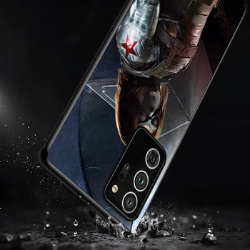 Falcon și Iarna Soldat rezistent la Șocuri Acoperire pentru Samsung Galaxy S20 S21 FE Ultra Lite S10 5G S10E S9 S8 Plus Negru Caz de Telefon