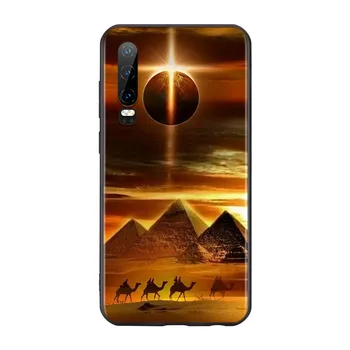 Capac de silicon Egipt Drapelul Național piramida Pentru Huawei P40 P30 P20 Pro P10 P9 P8 Lite E Plus 2019 2017 Caz de Telefon