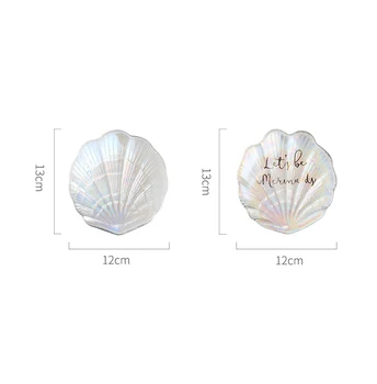 Nail Art Shell Vitrina Bord Placa de Unghii False Tips Sirena Sticla Cristal Display Tava Foto Recuzită 3D Unghii Jewerly Instrumente DIY
