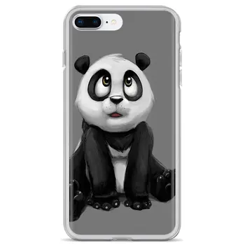 Pentru Huawei Honor 6 6A 7 7X 7A 7C 8 8C 8X 9 9X 10 10 20 Juca Lite Pro Acuarelă Panda Desene animate de Animale Caz de Silicon