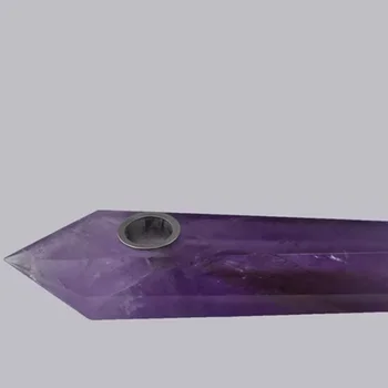 Natural de Vis cristal de Ametist nefumători tub + filtru de cuarț piatră de vindecare bagheta transport gratuit