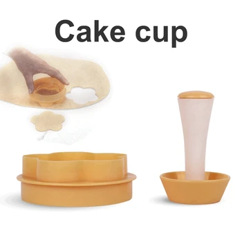 Plastic de Patiserie Tamper Tarta Forme de Tort Cutter Flori de Aluat Cookie Cutter Set Cupcake Mucegai Pentru Muffin / Cupa tort