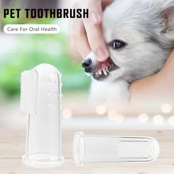 1buc Super Moale Periuțe de dinți de Câine de Companie Degetul Periuta de dinti Plus de Câine Plus Respiratia urat mirositoare Grijă Tartru Instrumente de Pisică Câine Livrările de Curățare