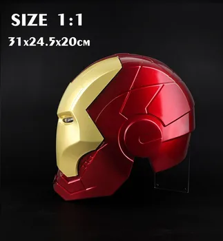 Noi Disney 1:1 Iluminare Led Ironman Film Masca Marvel Avengers Iron Man, Tony Stark Casca de Cosplay din PVC Figura de Acțiune Jucarii Cadou