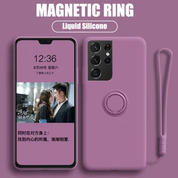 2021 Inel Magnetic Suport Stea de Caz Pentru Samsung Galaxy S21 Ultra S20 FE Nota 20 Ultra Pro 10 9 8 S10 S9 S8 S7 Edge Plus Capac