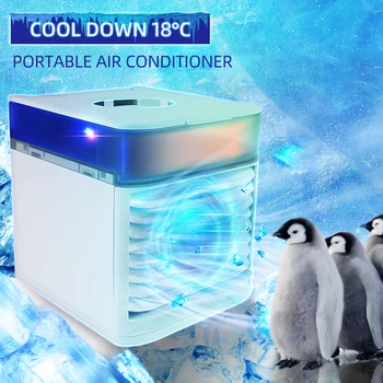 Mini aparat de Aer Conditionat Aer Cooler Ventilator 7 Culori de Lumină USB Portabil de Aer Conditionat de Sterilizare isinfection de Aer al Ventilatorului de Răcire