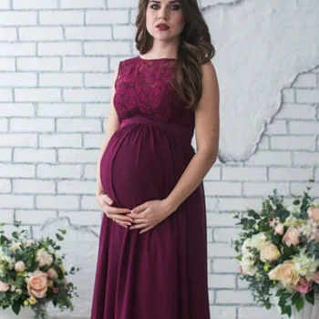 Femeile gravide de Vara pentru Femei din Dantela de Bumbac Vrac Coada Rochii pentru Femeile Gravide Fotografie de Nunta Rochii de Sarcina Rochie