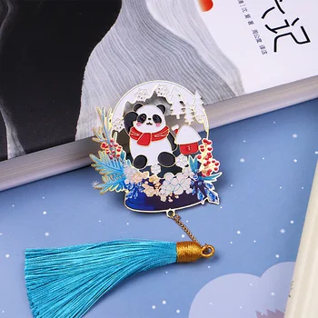 Limitat de crăciun Drăguț Panda Marcaje Stil Chinezesc Pictat semne de carte Cadouri de Craciun pentru Copii Cadouri de Vacanță de Crăciun Panda