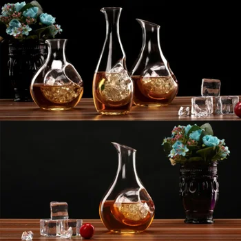 1 buc 385ml de uz Casnic fără Plumb Pahar Decantor Design Simplu, Transparent Decantor Vin Roșu Toarnă Șampanie, Whisky Decantor