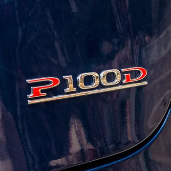 For Tesla P100D 100D Car Modification Rear Trunk Badge Emblem Sticker Decal Accessories