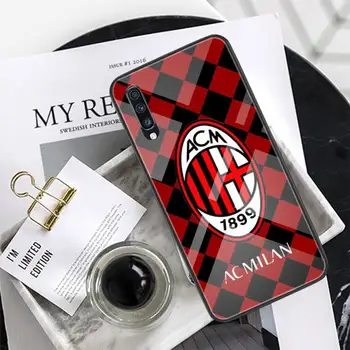 Echipa italiană AC Milan Telefon Caz Pentru Xiaomi Mi Sticla Caz de Telefon 6 8 Lite SE MIX2 S Pentru Redmi Notă 4X 5 6 6A 7 PRO PRO Angro
