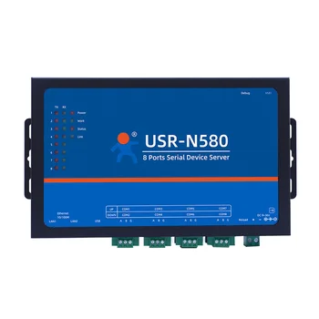 USR-N5808 8*RS485 Porturi Seriale Convertoare Ethernet RS485 Ethernet de Date Bi-directional de Transmisie Dual port Ethernet 10/100mbps