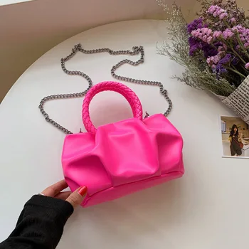 Cutat Mici Lady Recipienti din plastic Țesute Cu Mâner 2021 Vara din Piele PU pentru Femei Designer de Genți de mână pentru Femei Lanț de Umăr, Crossbody Genti