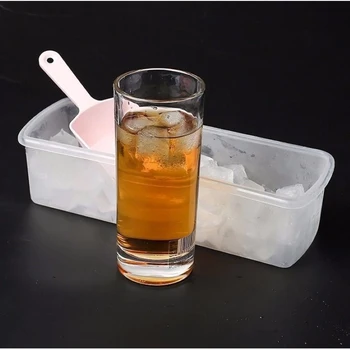 Ice Cube Maker, Ice Mucegai 3 In 1 Tavă Cub De Gheata Mucegai Și Lopata Set Alimentare Clasa De Gheață Mucegai Pentru Whisky, Cocktail Accesorii De Bucatarie