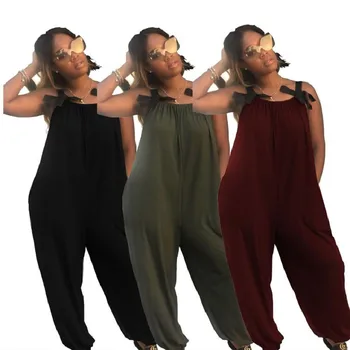 2020 Nou Liber Casual Femei Solide de Culoare Arc Curea fără Mâneci Salopeta Pantaloni Lungi Vladan fierbinte pentru Femei Salopete Dulce Cadou de Craciun