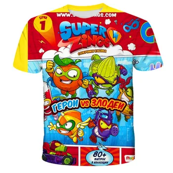Băieți Și Fete Super Zings Haine Noi Harajuku Stil Clasic Superzings Joc 3d de Imprimare T-Shirt T-Shirt pentru Copii Copilul Clothing2021
