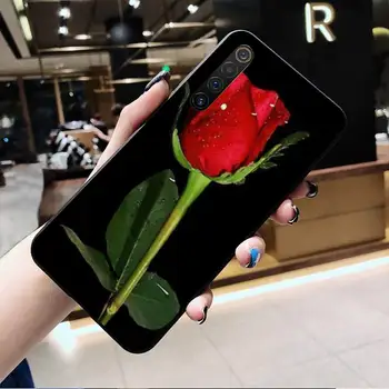Luminoase de culoare Roșie Flori de Trandafir Telefon Caz Pentru OPPO Realme 6 Pro XT Realme C3 5 Pro C2 RENO2-Z A11X