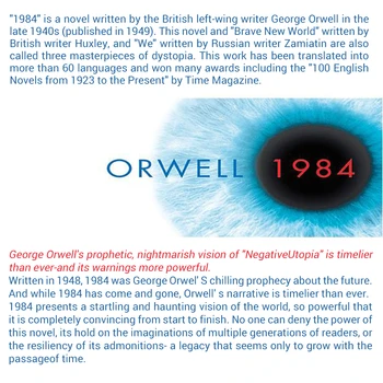 Ferma animalelor și 1984 Colecția de Cărți George Orwell Clasice În limba engleză pentru Copii de Lectură Extracurriculare Citesc Cărți în limba engleză