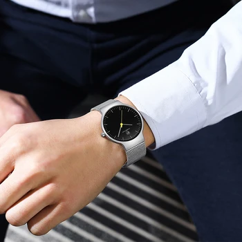 GHEPARD Noua Moda Ceasuri pentru Barbati Brand de Top de Lux Cuarț Mens Watch ochiurilor de Plasă din Oțel Ultra Subțire Ceas de mână Sport de sex Masculin Ceas Reloj