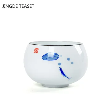 4buc/lot de Ceramică din China Ceașcă de ceai Pictate manual Castron de Ceai Anti Detartraj Manual Set Accesorii Master Ceașcă de ceai Singură Ceașcă Drinkware