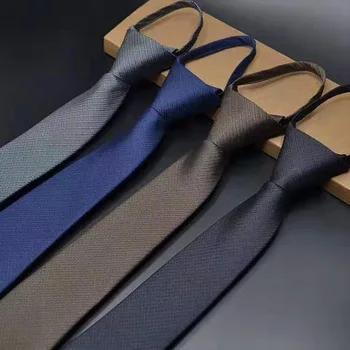 Fermoar Leneș Cravate de Mătase pentru Bărbați Moda Solid 6cm Cravata de Afaceri Gravatas Cravate pentru Barbati, Cadouri de Nunta Tricou Accesorii