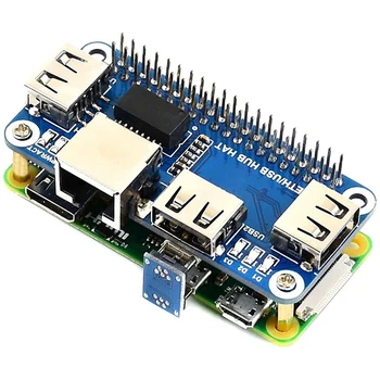 Pentru Raspberry Pi 4 placă de Expansiune Ethernet/USB Hub PĂLĂRIE de 5V, cu 1 RJ45 10/100M Ethernet Port și 3 Porturi USB