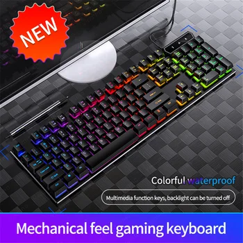 Gaming Keyboard Mouse Combo USB Cablu Luminos Keybord Gamer Kit set cu Cască Căști LED RGB cu iluminare de fundal Tastatură Și Mouse-ul Pentru PC
