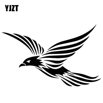 YJZT 10.5 CM*16.9 CM Pasăre Creatoare de Moda de Design, Decor Auto Autocolant Usa Masina de Vinil Decal Negru/Argintiu C4-2515