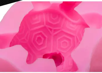 Broasca testoasa Încornorat broască Țestoasă Forma de Bomboane de Ciocolata 3D Silicon Mucegai Desene animate Figre/tort Instrumente de Săpun Mucegai Zahăr Ambarcațiunile de Decorare D373