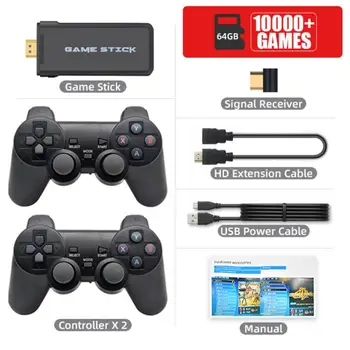 TV Video Consola de jocuri Portabile 4K HDMI compatibil HD Joc Consola Cu 2.4 G Dublu Controler Wireless Built-in 3000/10000 Jocuri