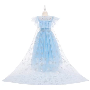 2021 Vara Noi Elsa Rochie Pentru Fete Printesa Petrecere Costum Regina Zăpadă Cosplay Elza Anna Vestidos Copii De Halloween Îmbrăcăminte