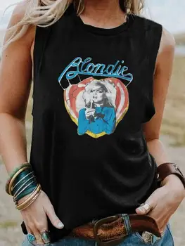 Blondie Tricou Colorat de Dragoste Tee Stele Star Celebru Tricouri Tank pentru Femei