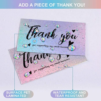 50pcs Laser Vă Mulțumesc Carduri Pentru Cumpărături Pentru a Achiziționa Multumesc Felicitari Apreciere Card Pentru Afaceri Mici 5*9cm